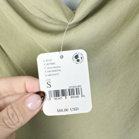 FREE PEOPLE | NEW INTIMATELY Moss Green Cinch Side Slip Dress Midi Women’s Small - Picture 7 of 10